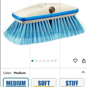 STAR BRITE Deluxe Medium Wash 8” Brush Head W/Bumper Dual Connections Brand New